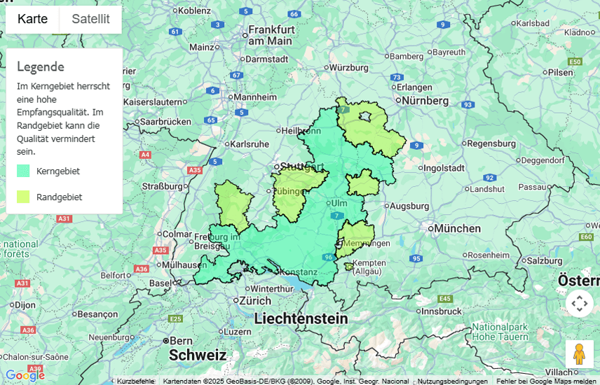 Sendegebiet Radio 7
