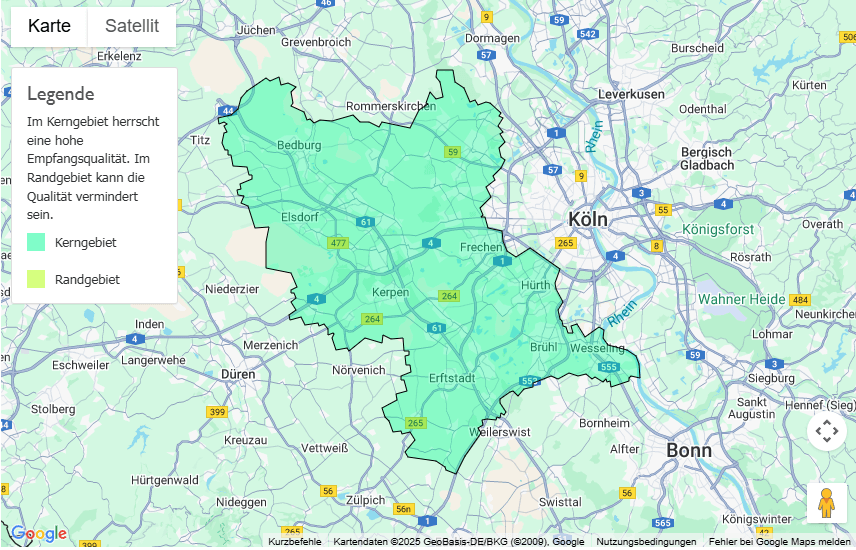 Sendegebiet Radio Erft
