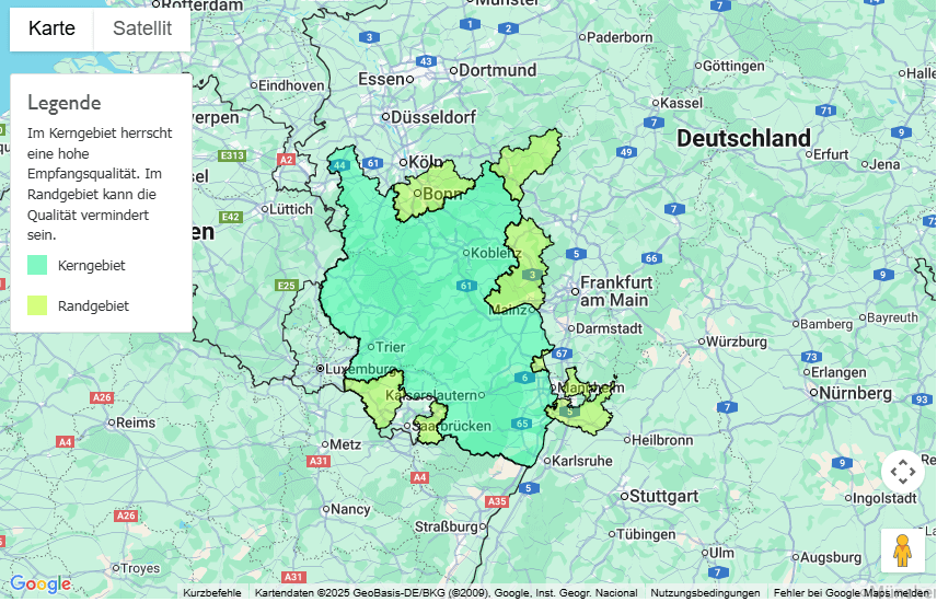 Sendegebiet RPR1.