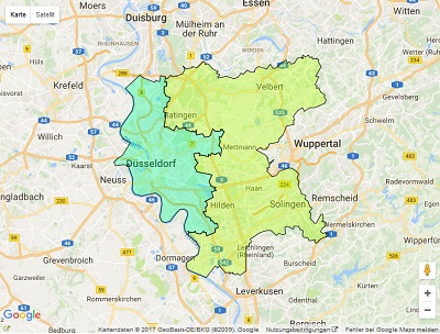 Sendegebiet Antenne Düsseldorf