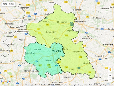 Radiowerbung Sendegebiet Antenne Münster