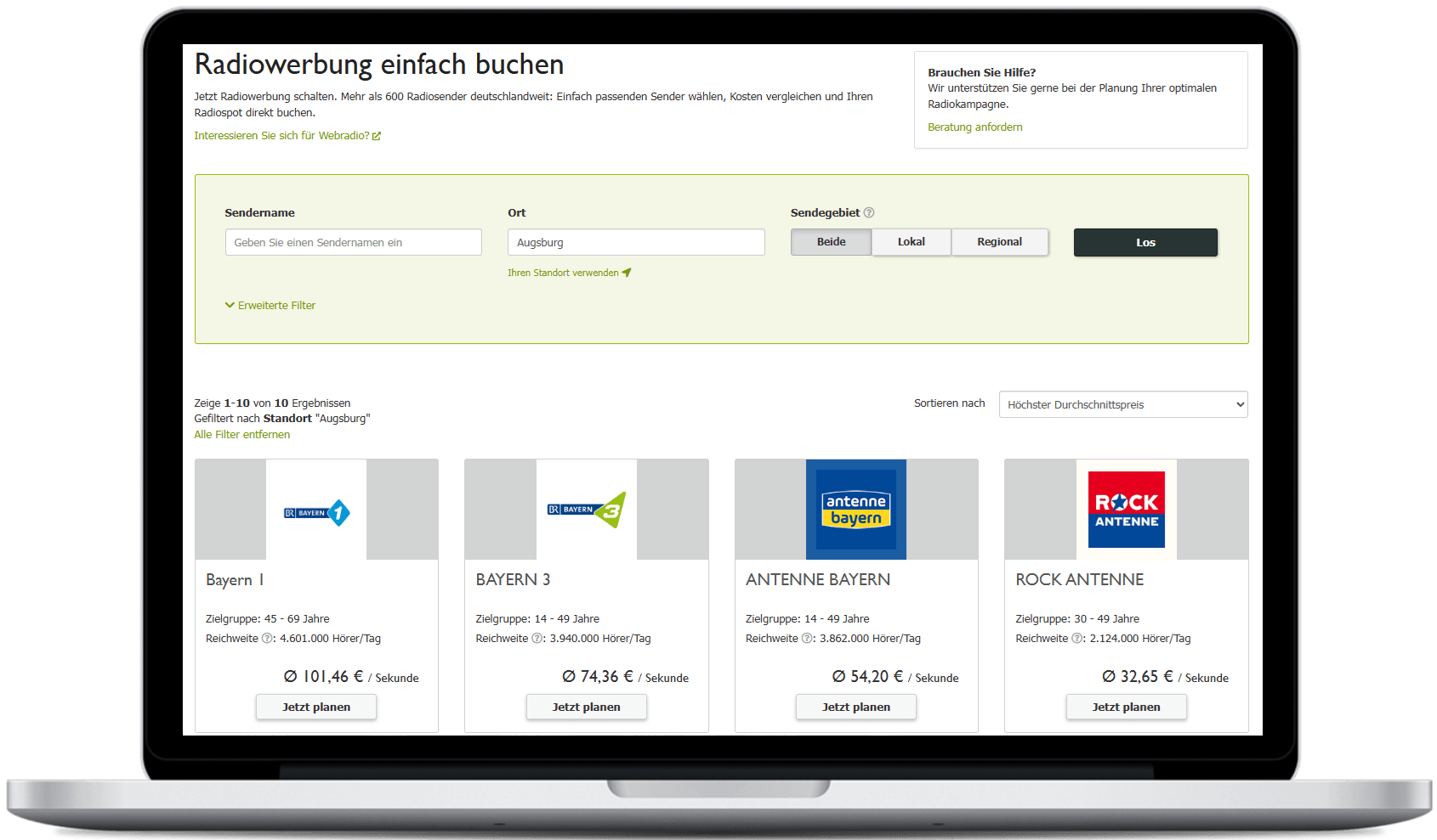 Radiosender in Augsburg