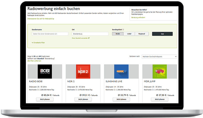 Radiosender in Brandenburg