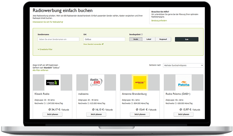 Radiosender in Cottbus