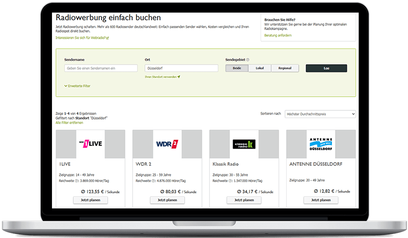 Radiosender in Düsseldorf