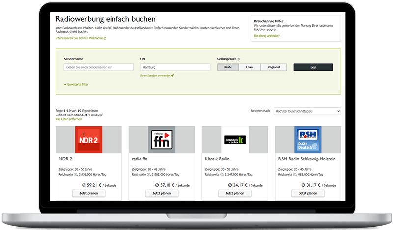 Radiosender in Hamburg