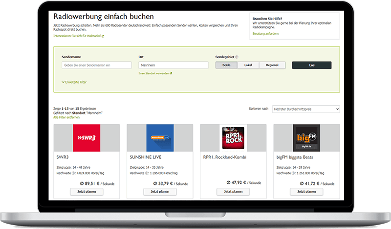 Radiosender in Mannheim