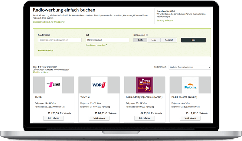 Radiosender in Mönchengladbach