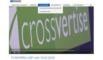 Das Bild für crossvertise live bei TV Bayern