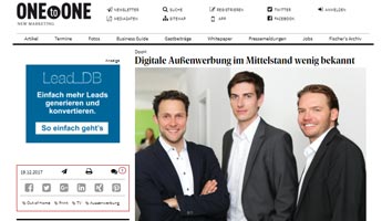 Das Bild für Crossvertise Studie zum Thema Digitale Außenwerbung im Mittelstand