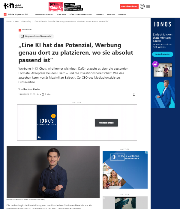 t3n: Interview mit Maximilian Balbach