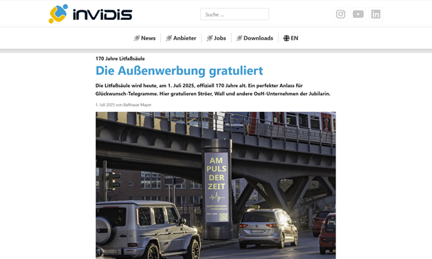 invidis: 170 Jahre Litfaßsäule