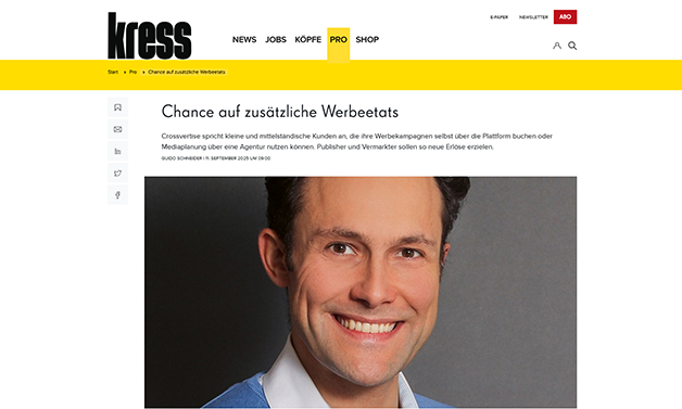 Das Bild für kress pro: Chance auf zusätzliche Werbeetats