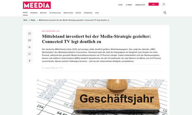 MEEDIA: KMU-Werbeindex 2025