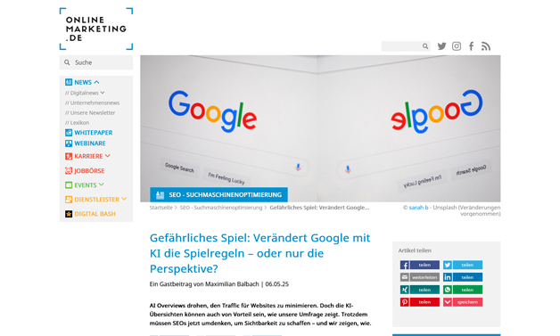 onlinemarketing.de: Gefährliches Spiel?