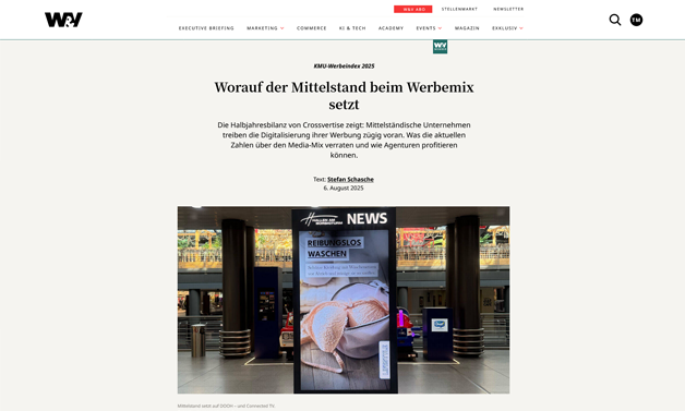 Das Bild für W&V: Worauf der Mittelstand beim Werbemix setzt