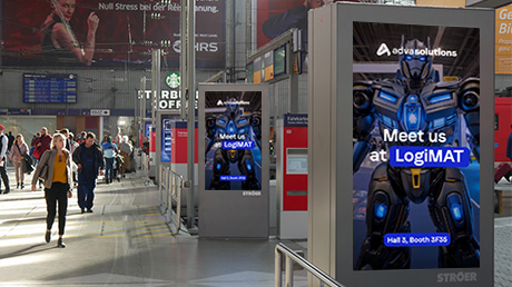 Zur LogiMAT 2025 - advasolutions mit umfangreicher Digital Out-of-Home-Kampagne