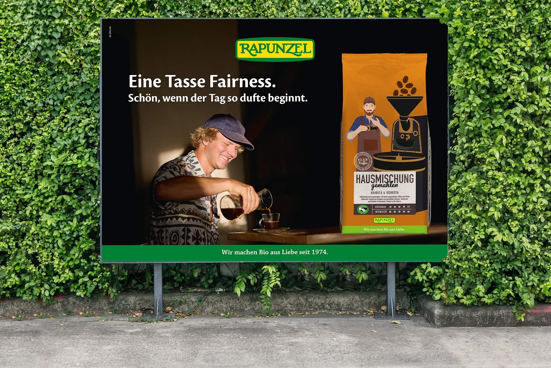 Damit der Tag dufte beginnt – OOH-Kampagne von RAPUNZEL für Kaffee-"HAUSMISCHUNG"