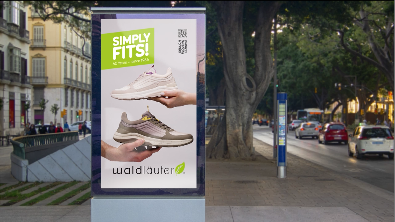 „Endlich bequeme Schuhe“: Waldläufer setzt auf DOOH in deutschen Metropolen
