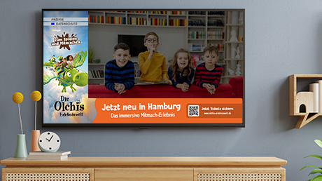 Die Olchis-Erlebniswelt – Addressable TV macht das neue Abenteuer in Hamburg sichtbar