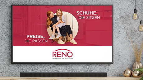 RENO – Lokale Connected TV-Kampagne für Markenpräsenz um die Filialen